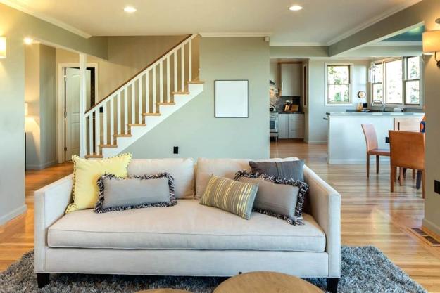 Elegant Grayish Blue and White Room Colors, Modern Interior Design Trends