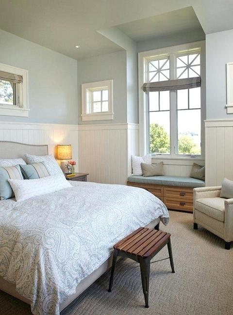 Elegant Grayish Blue and White Room Colors, Modern Interior Design Trends