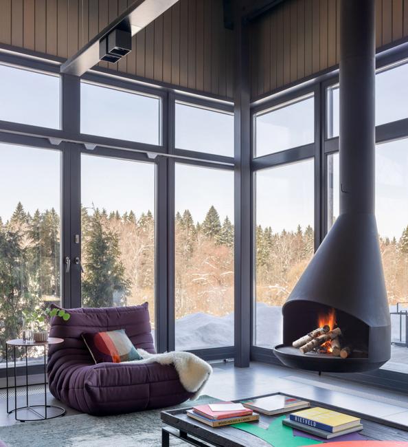 large window fireplace