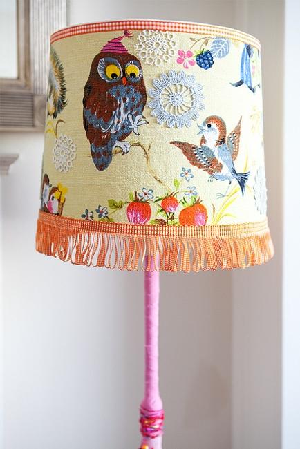 bird images table lamp