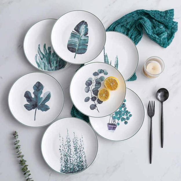 floral tableware