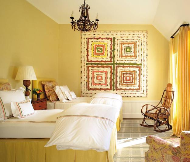 Warm Yellow and Beige Bedroom Colors, Modern Ideas in Color Design