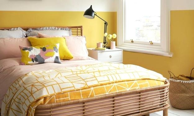 Warm Yellow and Beige Bedroom Colors Modern Ideas in 