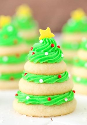 Delicious Christmas Tree Cookie Stacks, Edible Decorations for Winter ...