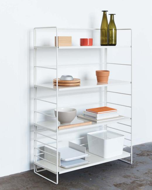 metal shelves