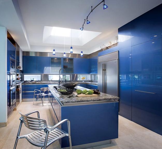 Blue Kitchen Colors, Modern Interior Trends in Interior Colors