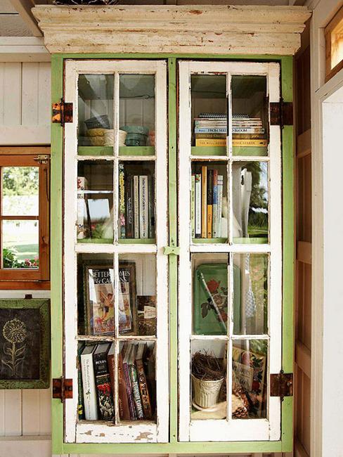 recycling bookcase garden storage