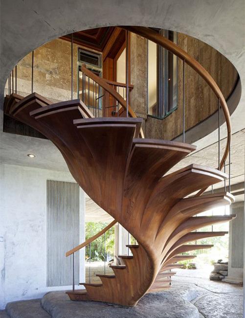 wood staircase design