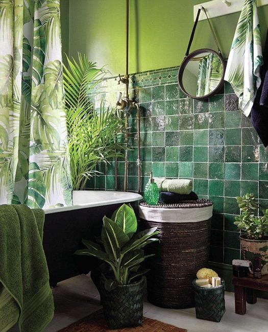 green bathroom colors