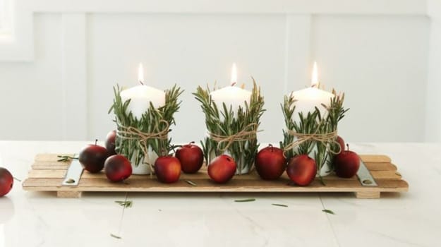 apple table centerpiece idea