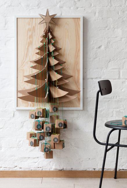 Advent Calendar tree style in grey and gold, h 80 cm | online sales on  HOLYART.com