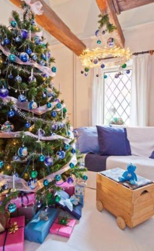 Blue Christmas Tree Decorations, How to Add Modern Blue to Holiday Decor