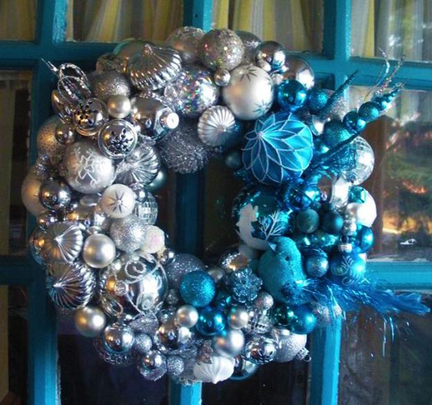 How to Decorate a Christmas Mantle with Silver, Blue and Green