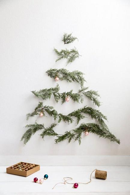 alternative christmas tree designs wood materials