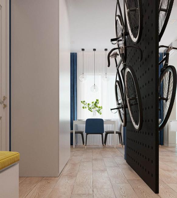 entryway design bike storage