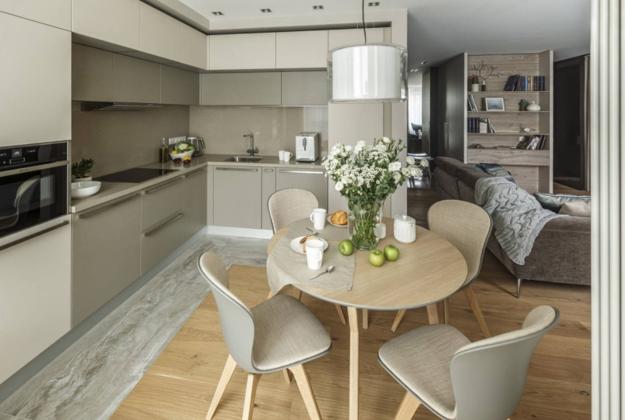 Small l sales shaped dining table