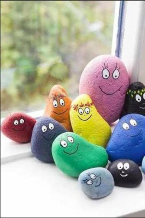 Painted Rocks, 55 Colorful Rock Painting Ideas Adding Art to Yards and ...