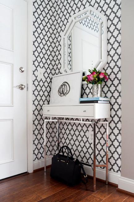 wall mirror entryway design