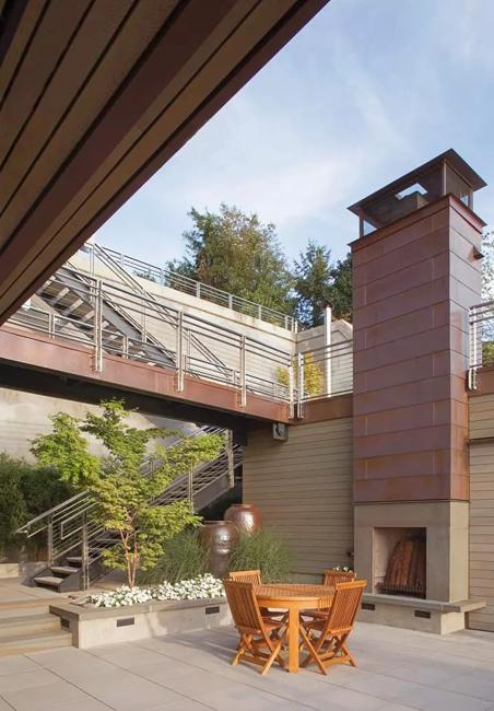 copper house exterior design elements