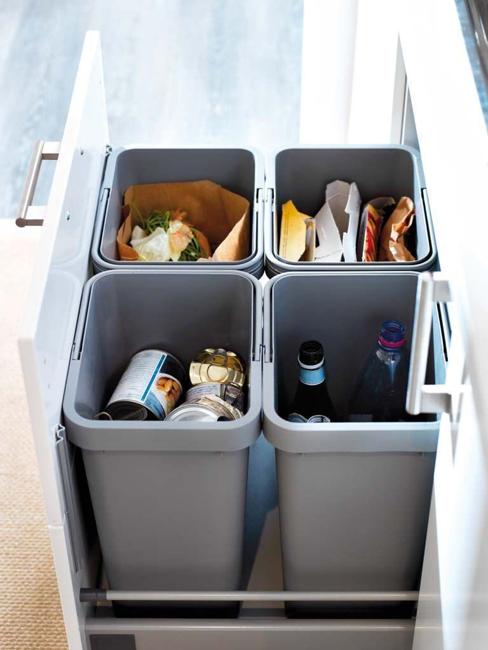 bins sorting waste