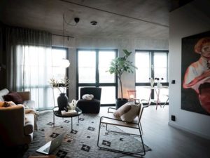 Contemporary Apartment Ideas, Concrete Walls and Ceiling Designs