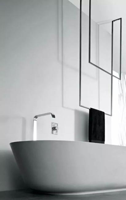 contemporary bathroom design black white