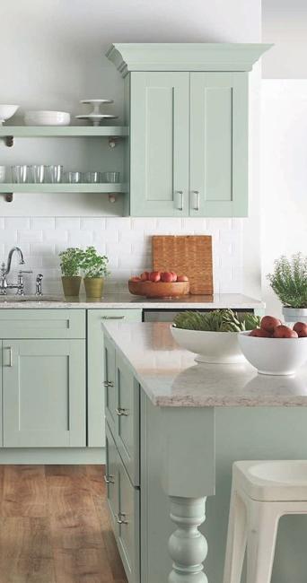 Captivating Light Green Kitchen Colors, 55 Modern Kitchen Designs