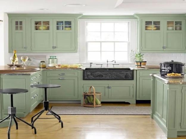 Captivating Light Green Kitchen Colors, 55 Modern Kitchen Designs