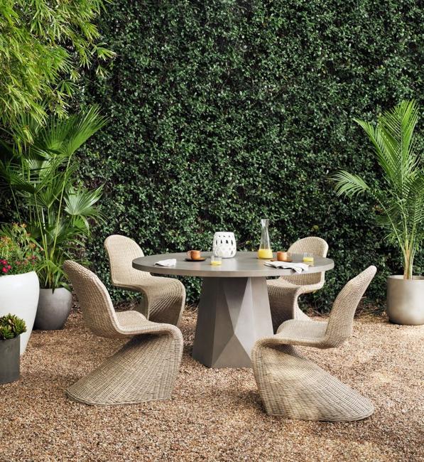 Outdoor Home Decorating with Elegant Panton Chairs Modern Plastic