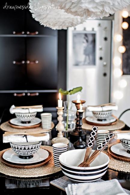 Trending monochromatic black tableware  Black decor, Black tableware,  Dinner table decor