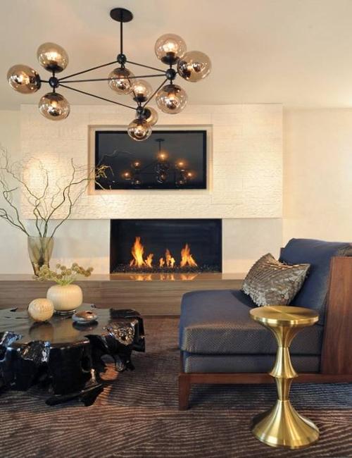 contemporary fireplace living room furniture