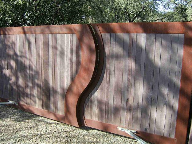 metal wood gates