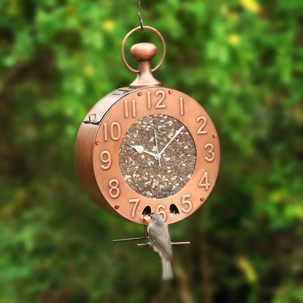 clock bird feeder