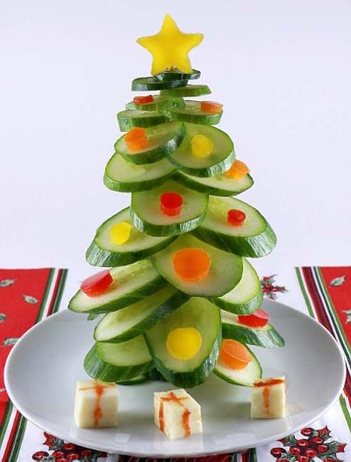 cucumber christmas tree