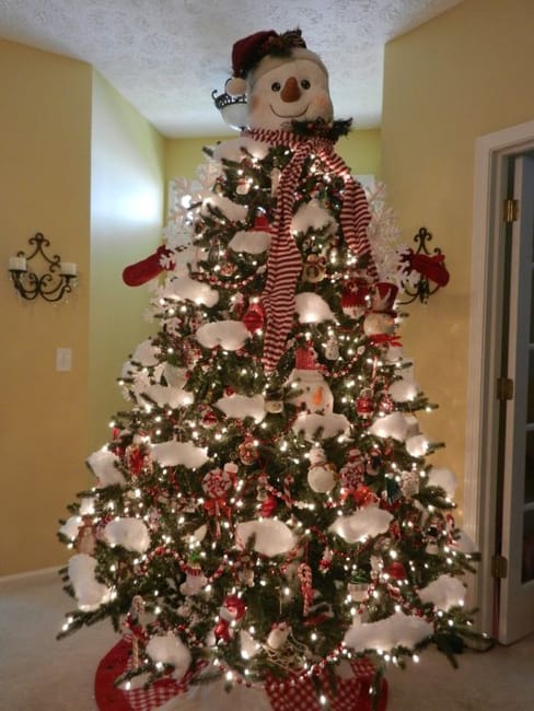 snowman holiday tree topper