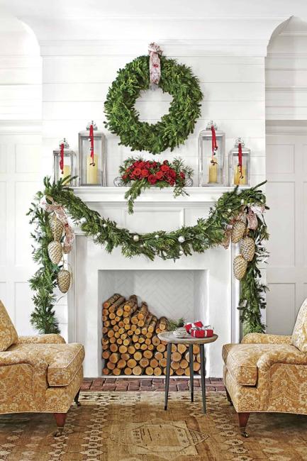 Fireplace Decorating for Christmas, How to Create Modern Holiday Decor