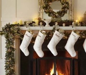 Christmas Decorating with Stockings Showing Modern Designs