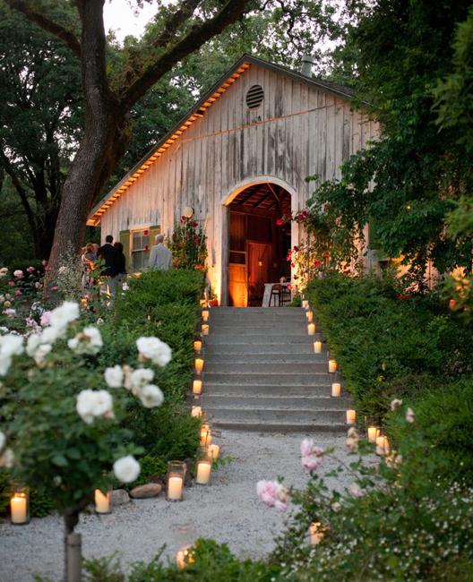 beautiful walkway with outdoor lights