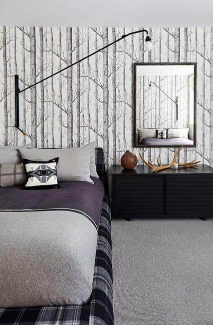 bedroom decorating black white wallpaper wall art