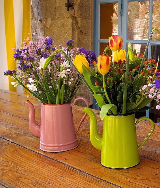teapot vase beautiful flower arrangements