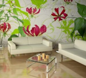Gorgeous Mural Ideas Bringing Floral Designs into Modern Living Rooms