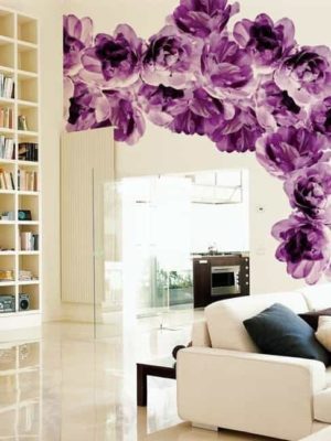 Gorgeous Mural Ideas Bringing Floral Designs into Modern Living Rooms
