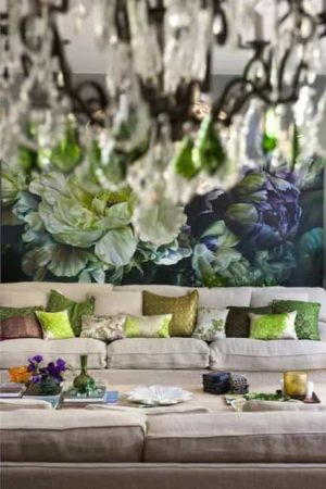 Gorgeous Mural Ideas Bringing Floral Designs into Modern Living Rooms