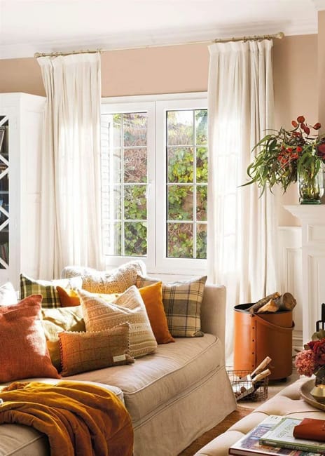 orange room colors fall decorating ideas