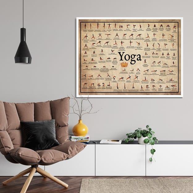 wall decoration yoga room