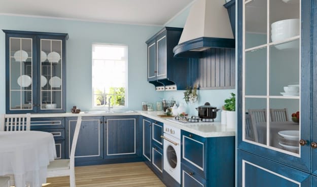 Blue Kitchen Colors, Calm Accents in Modern Kitchen Designs