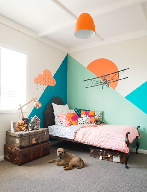 kids room design wall painting
