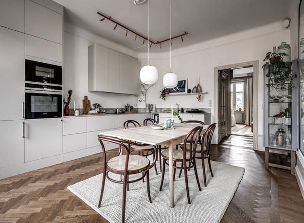 black white kitchen design