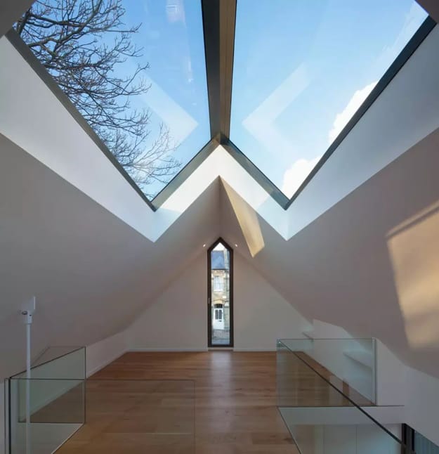 glass roof design attic