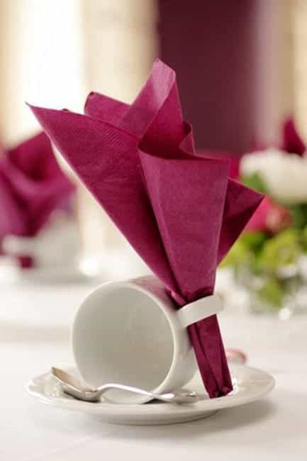 paper napkin flower designs